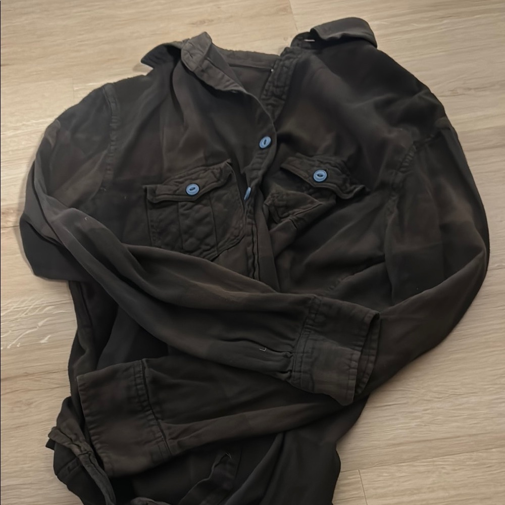 Dark Brown Button-Up Shirt